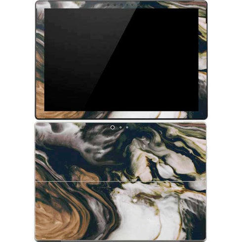 Copper and Black Marble Ink Surface Pro 4 Skin